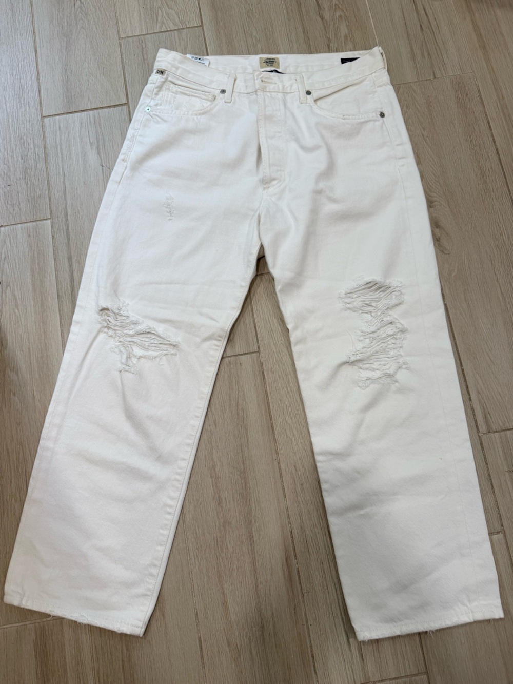 Citizens Of Humanity Emery White High Rise Relaxed Crop